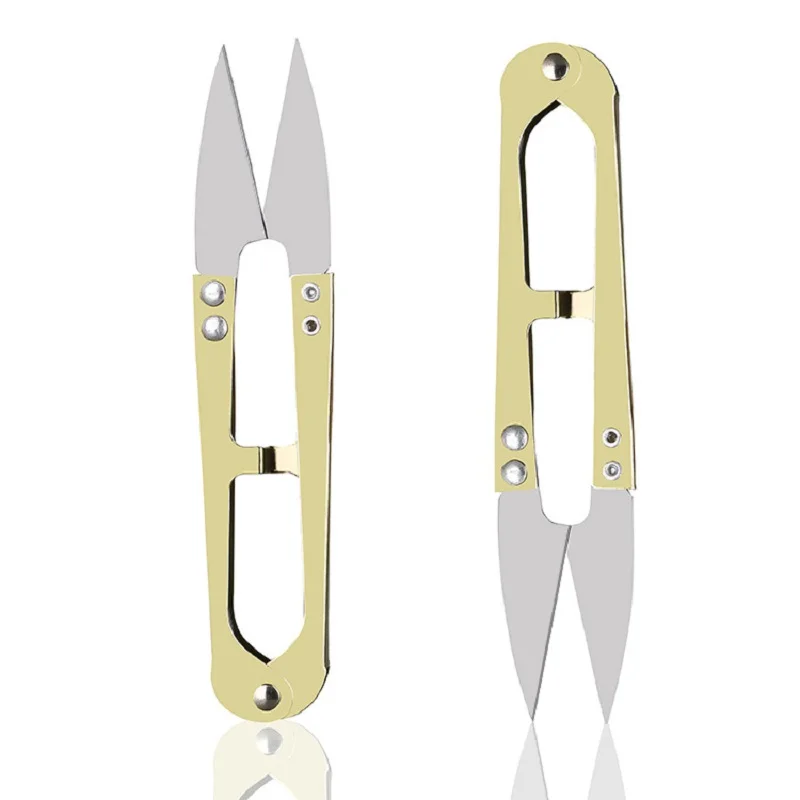 

1Pcs New Useful Stainless Steel Stitch U-Shape Use Scissors Cut Fishing Line Trimming Nipper Essential Cross Accessories