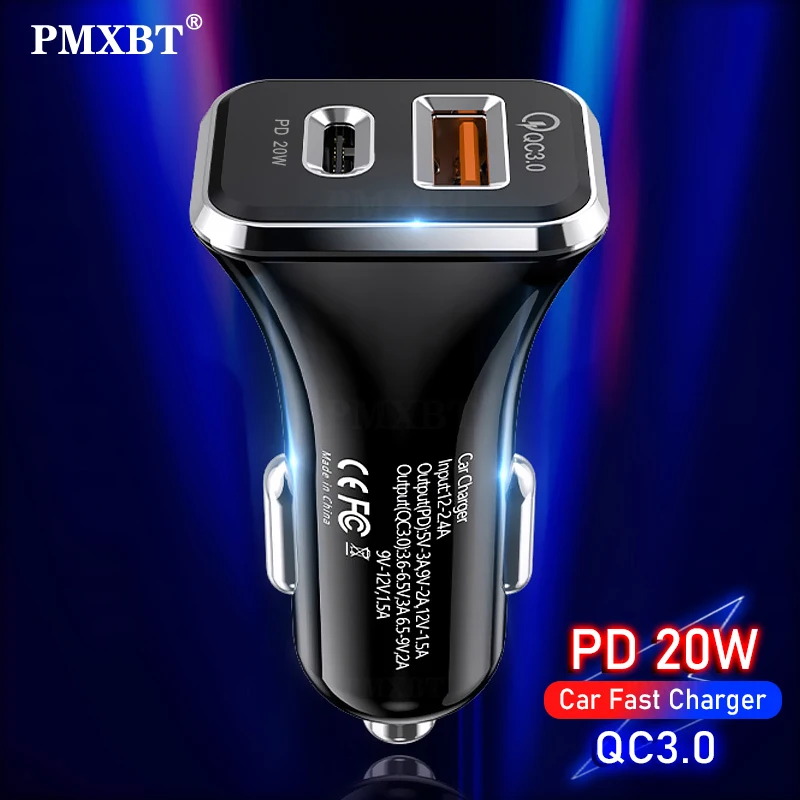 20W PD USB C Car Charger Quick Charge QC3.0 Phone Charger Type C Fast Charging Adapter For iPhone 13 12 11 Xiaomi Huawei Samsung
20W PD USB C Car Charger Quick Charge QC3.0 Phone Charger Type C Fast Charging Adapter For iPhone 13 12 11 Xiaomi Huawei Samsung
