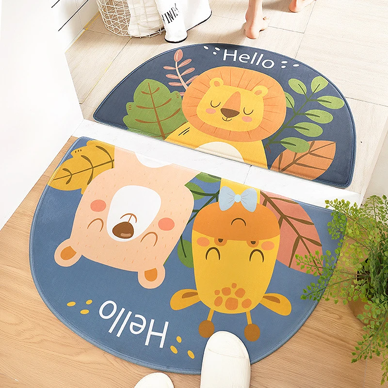 Cartoon Cute Animal Home Foot Mats Semicircle Flannel Floor Rug Absorbent Non-slip Kitchen Bedroom Bathroom Entrance Door Mats
Cartoon Cute Animal Home Foot Mats Semicircle Flannel Floor Rug Absorbent Non-slip Kitchen Bedroom Bathroom Entrance Door Mats
