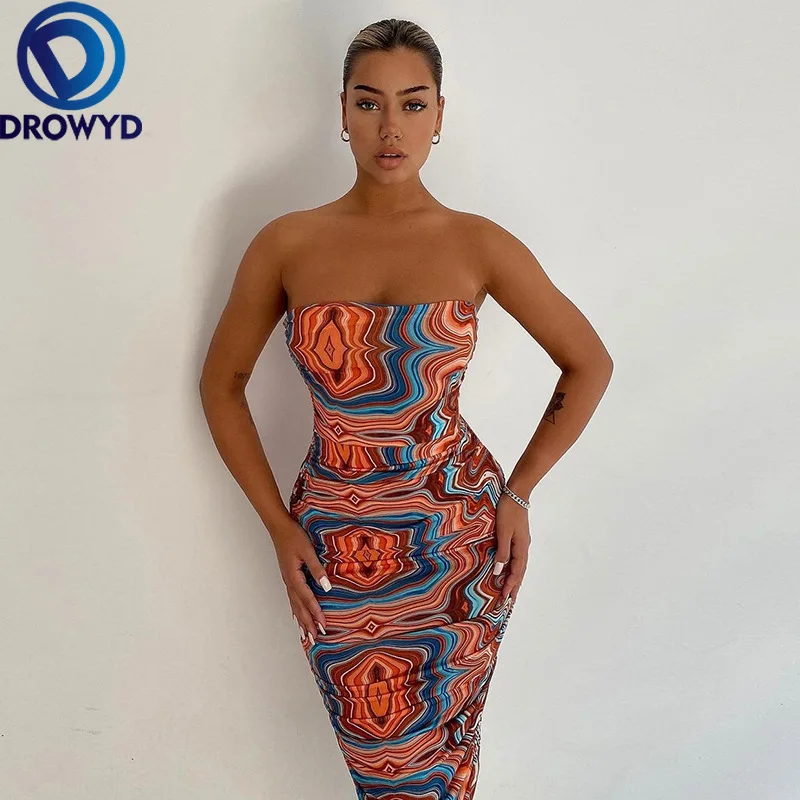Fashion Women Fashion Summer Strapless Sleeveless Printed Bodycon Package Hip Tube Dress 2021 Female Clothing Streetwear Vestido
Fashion Women Fashion Summer Strapless Sleeveless Printed Bodycon Package Hip Tube Dress 2021 Female Clothing Streetwear Vestido