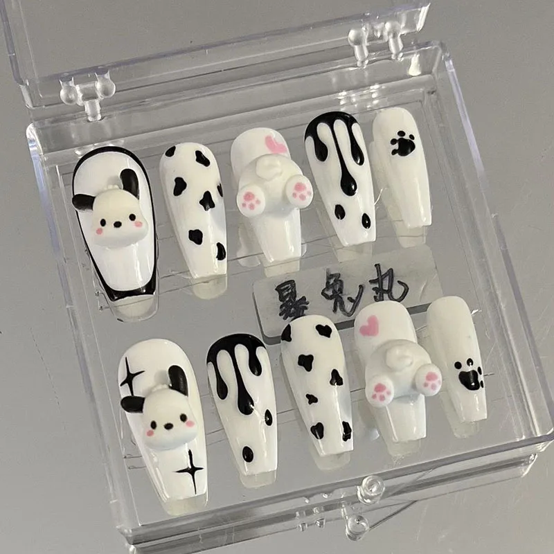 Sanrioed Hello kitty Pochacco Kawaii Fake Nail Stickers White Y2K Handmade Manicure Gentle Style Sweet Reusable Nail Stickers
Sanrioed Hello kitty Pochacco Kawaii Fake Nail Stickers White Y2K Handmade Manicure Gentle Style Sweet Reusable Nail Stickers
