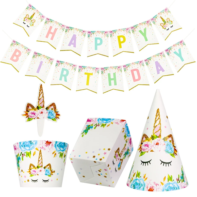 Unicorn Birthday Party Decorations Banners Unicorn Cake Toppers Hat Popcorn Box Kids Boy Girl Baby Shower Unicorn Party Supplies
Unicorn Birthday Party Decorations Banners Unicorn Cake Toppers Hat Popcorn Box Kids Boy Girl Baby Shower Unicorn Party Supplies