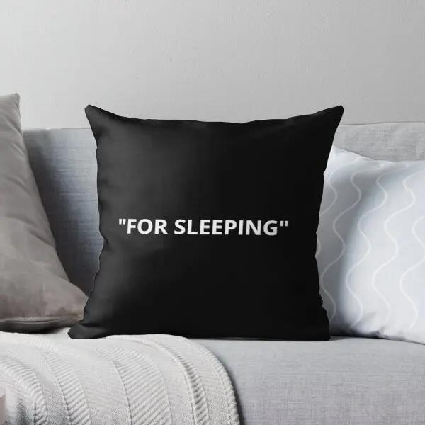 

For Sleeping Quotation Marks White Printing Throw Pillow Cover Waist Hotel Bedroom Decor Home Decorative Pillows not include