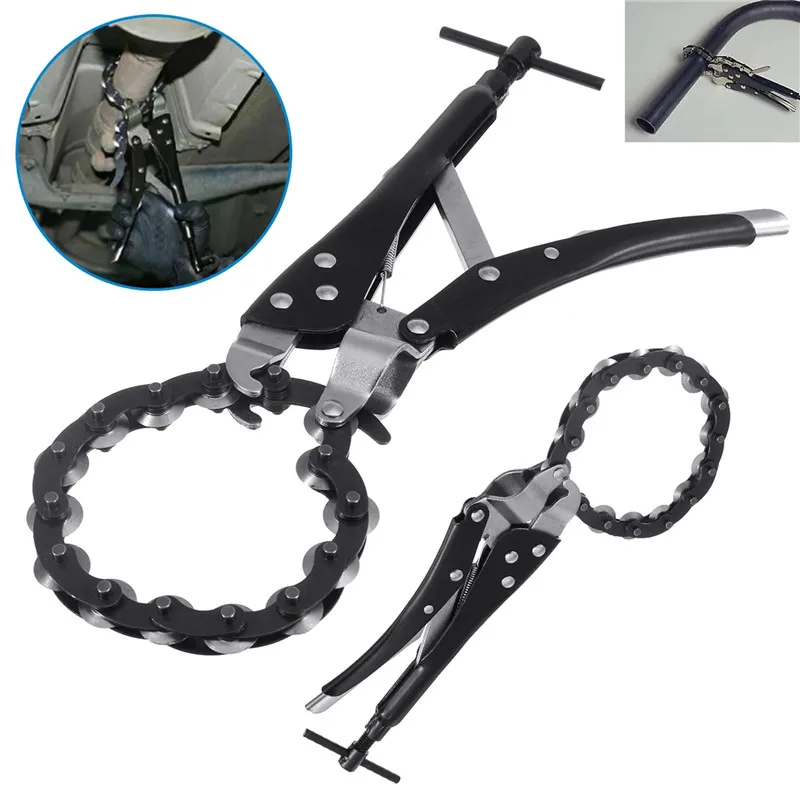 

New Heavy Duty Chain Pipe Cutter Chain Exhaust Pipe Cutter Tool Multi-Wheel Blade Tail Steel Tubing Cutter Cutting Locking Plier