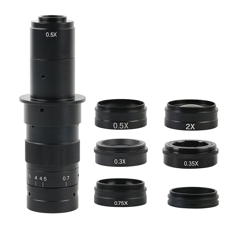 180X регулируемое увеличение C-образное Крепление объектива 0.3X 0.35X 0.5X 0.75X 1X 2X линза Барлоу для HDMI VGA USB видеомикроскопа камеры
180X регулируемое увеличение C-образное Крепление объектива 0.3X 0.35X 0.5X 0.75X 1X 2X линза Барлоу для HDMI VGA USB видеомикроскопа камеры