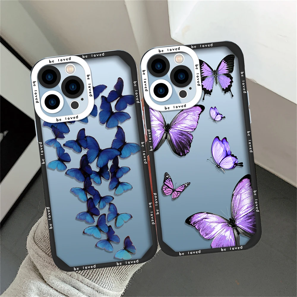 Purple Beautiful Butterfly Case for iPhone 14 13 11 12 Pro Max Mini XS XR X 7 8 Plus Shockproof Cover Clear Coque for iPhone13
Purple Beautiful Butterfly Case for iPhone 14 13 11 12 Pro Max Mini XS XR X 7 8 Plus Shockproof Cover Clear Coque for iPhone13