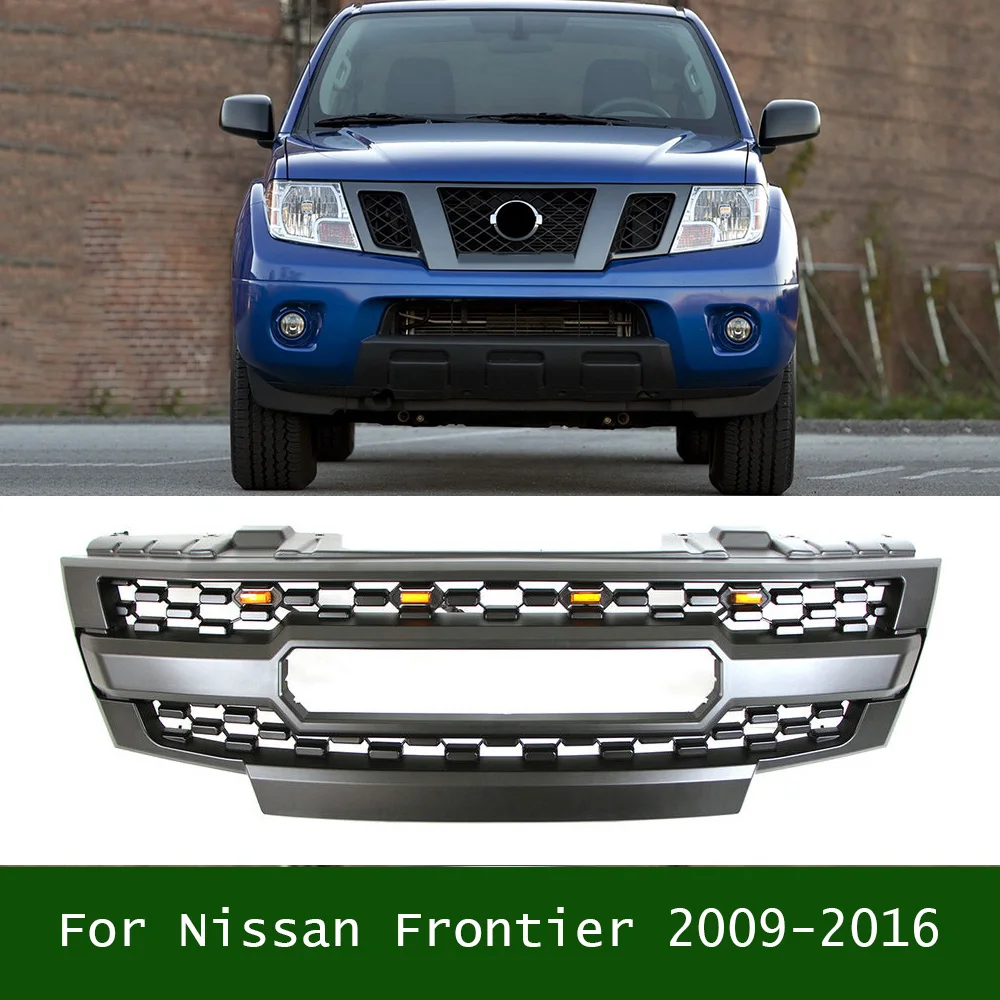 

For Nissan Frontier 2009-2016 Radiator Grilles Trims Cover High Quality ABS Car Styling Grille Front Mask Bumper Racing Grill