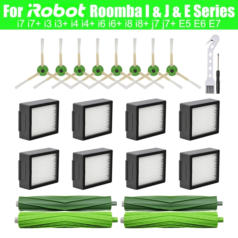 Сменные детали для Irobot Roomba I3 I7 I4 I6 I8 J7 E5 E6 E7, основная и боковая щетки для робота-пылесоса, НЕРА-фильтр
Сменные детали для Irobot Roomba I3 I7 I4 I6 I8 J7 E5 E6 E7, основная и боковая щетки для робота-пылесоса, НЕРА-фильтр