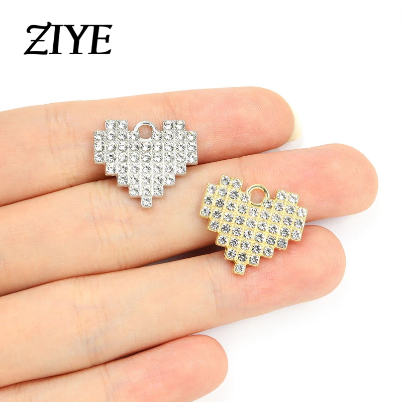 10pcs Fashion Heart Shaped Crystal Rhinestone Charms Silver/Gold Color Geometry Alloy Pendant for Making Jewelry DIY Accessories
10pcs Fashion Heart Shaped Crystal Rhinestone Charms Silver/Gold Color Geometry Alloy Pendant for Making Jewelry DIY Accessories