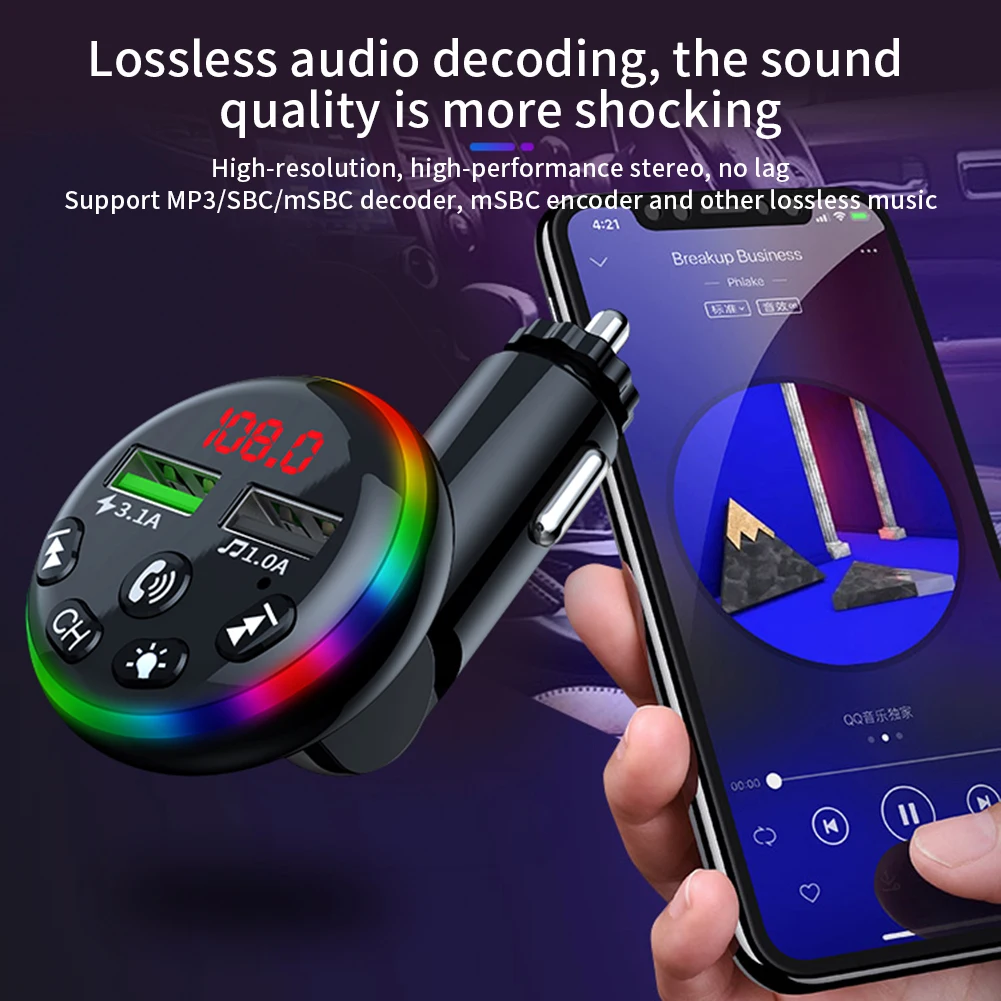 FM Transmitter 5V/3.1A 87.5-108Mhz Car Bluetooth 2022 Durable Hot Sale Practical USB/TF Card/BT Function 2 USB
FM Transmitter 5V/3.1A 87.5-108Mhz Car Bluetooth 2022 Durable Hot Sale Practical USB/TF Card/BT Function 2 USB