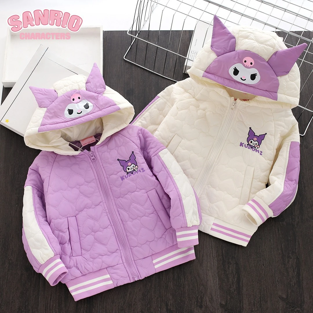 Детская теплая куртка Kawaii Sanrio Kuromi Y2K, новая осенне-зимняя утепленная хлопковая куртка с капюшоном для девочек с мультипликационным рисунком, подарок
Детская теплая куртка Kawaii Sanrio Kuromi Y2K, новая осенне-зимняя утепленная хлопковая куртка с капюшоном для девочек с мультипликационным рисунком, подарок