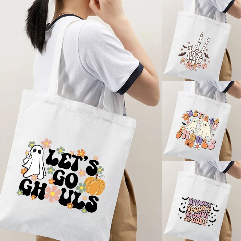 Смешные сувениры для Хэллоуина, сумки через плечо, подарки для детей на Хэллоуин, складные и многоразовые сумки для покупок, холщовые сумки-тоут
Смешные сувениры для Хэллоуина, сумки через плечо, подарки для детей на Хэллоуин, складные и многоразовые сумки для покупок, холщовые сумки-тоут