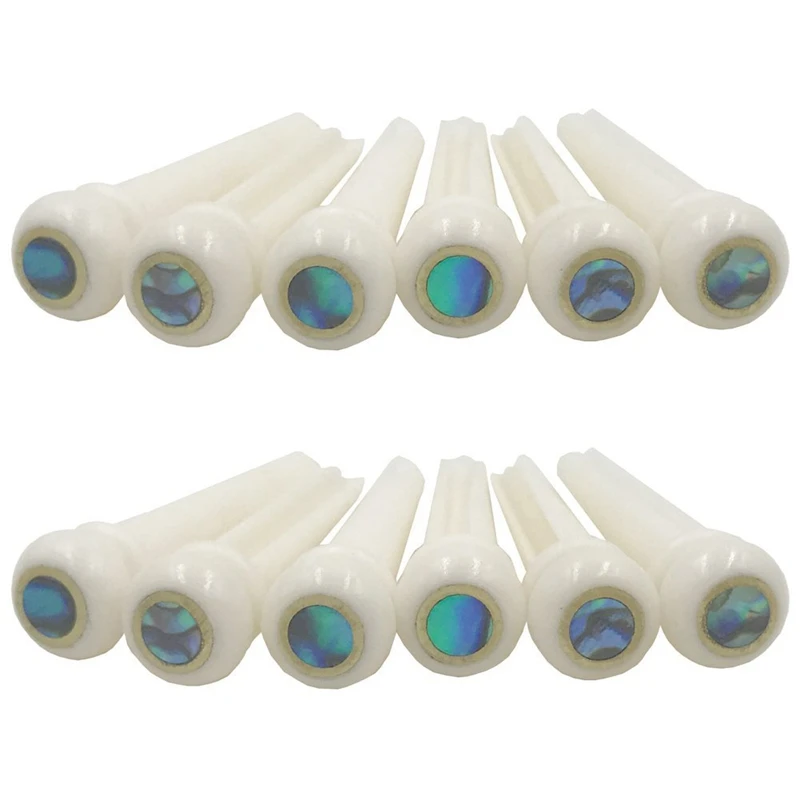 12X Guitar Bone Bridge Pins With 5.3Mm Position Abanlone Dot For Acoustic Guitar Parts Replacement
12X Guitar Bone Bridge Pins With 5.3Mm Position Abanlone Dot For Acoustic Guitar Parts Replacement