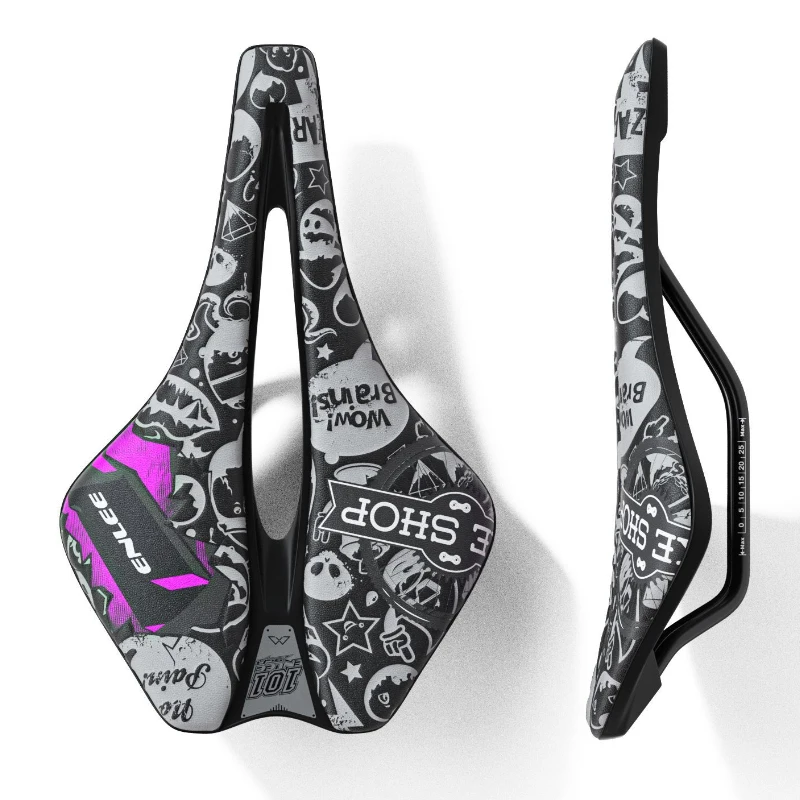 ENLEE Bike Saddle MTB Mountain Road Bike Seat Hollow Breathable Cycling Cushion Comfortable Shockproof Bicycle Saddle Trend
ENLEE Bike Saddle MTB Mountain Road Bike Seat Hollow Breathable Cycling Cushion Comfortable Shockproof Bicycle Saddle Trend