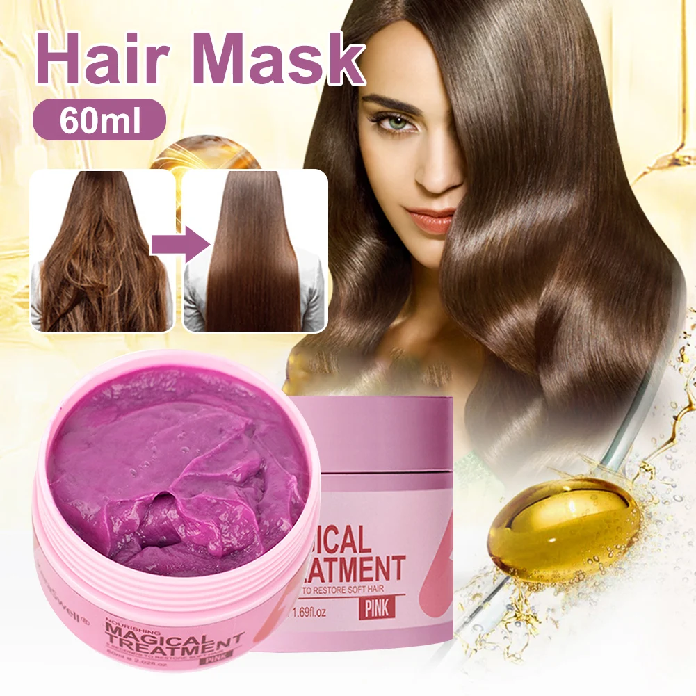 60ml Hair Mask Deep Moisturizing Repairing Hair Treatment Anti-Frizz Repair Damaged Hair Restore Shiny Hair Care
60ml Hair Mask Deep Moisturizing Repairing Hair Treatment Anti-Frizz Repair Damaged Hair Restore Shiny Hair Care