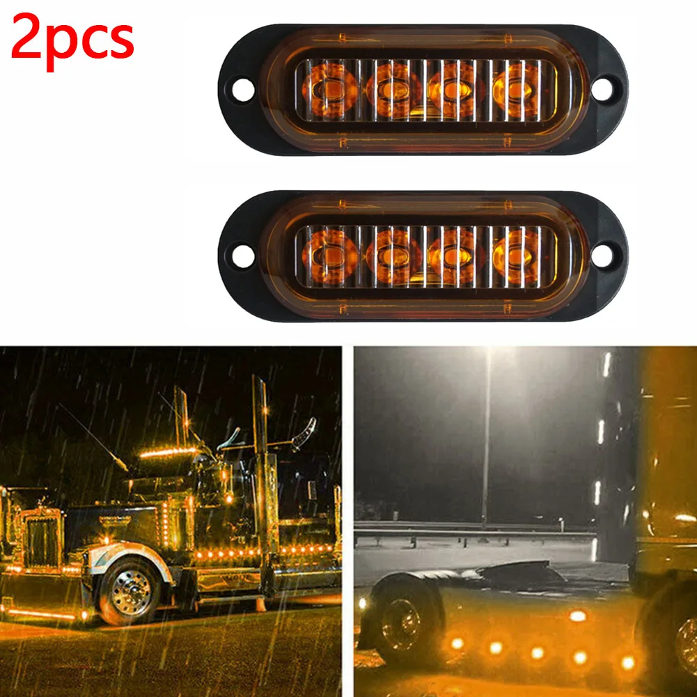 2pcs LED Side Marker Lights Yellow LED Side Marker Lamp 12V 24V Suitable For All DC 12V-24V Trailers, Trucks, Caravans Etc
2pcs LED Side Marker Lights Yellow LED Side Marker Lamp 12V 24V Suitable For All DC 12V-24V Trailers, Trucks, Caravans Etc