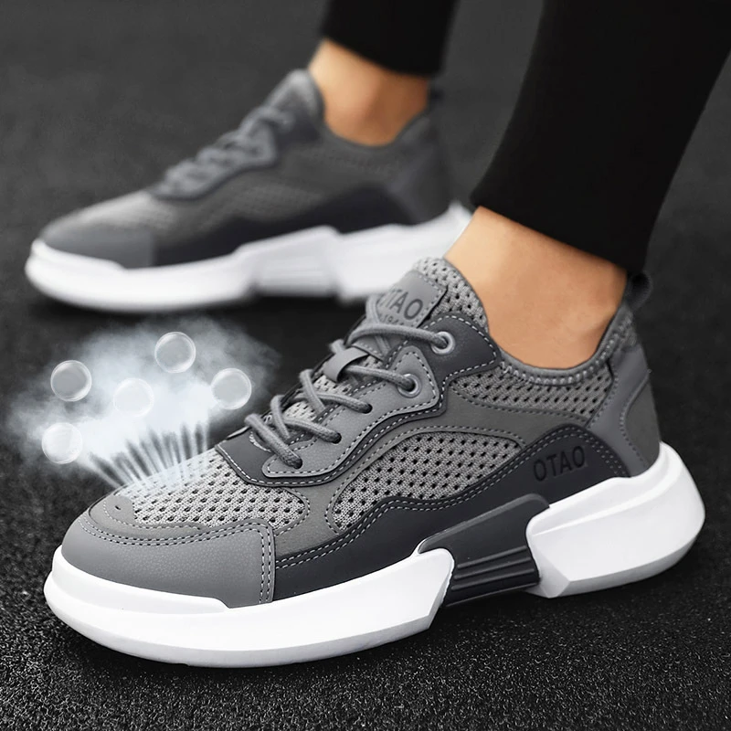Men's Casual Shoes Spring New Breathable Fashion Sports Shoes Lace-up Thick-soled Old Shoes Spell Color Cozy Light Outdoor Shoes
Men's Casual Shoes Spring New Breathable Fashion Sports Shoes Lace-up Thick-soled Old Shoes Spell Color Cozy Light Outdoor Shoes