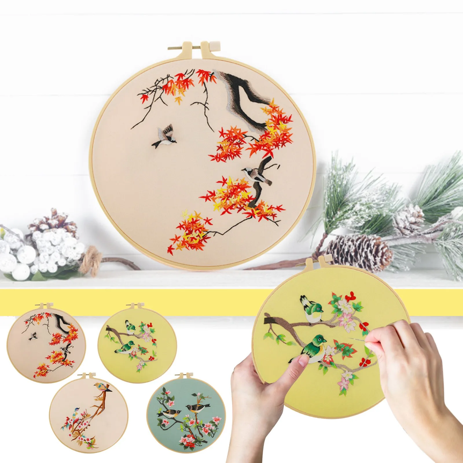 Embroidery Starters Kit For Beginners With Embroidery Cloth Embroidery Hoop Threads And 3 Needles Beautiful Bird And Tree
Embroidery Starters Kit For Beginners With Embroidery Cloth Embroidery Hoop Threads And 3 Needles Beautiful Bird And Tree