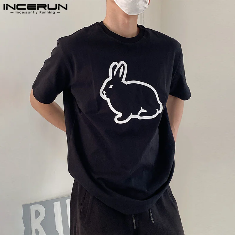 Стильные повседневные стильные топы INCERUN, мужские универсальные простые футболки с забавным принтом кролика, стильные футболки с круглым вырезом и коротким рукавом
Стильные повседневные стильные топы INCERUN, мужские универсальные простые футболки с забавным принтом кролика, стильные футболки с круглым вырезом и коротким рукавом
