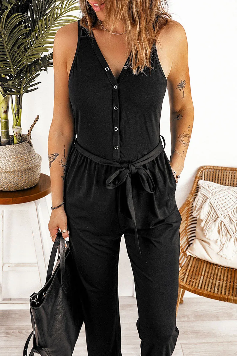 Casual Pants Spring Office Women JumpSuit Sexy V Neck Fashion Sleeveless Bodysuit Harajuku Summer Waist Tie Jumpsuits Plus Size
Casual Pants Spring Office Women JumpSuit Sexy V Neck Fashion Sleeveless Bodysuit Harajuku Summer Waist Tie Jumpsuits Plus Size