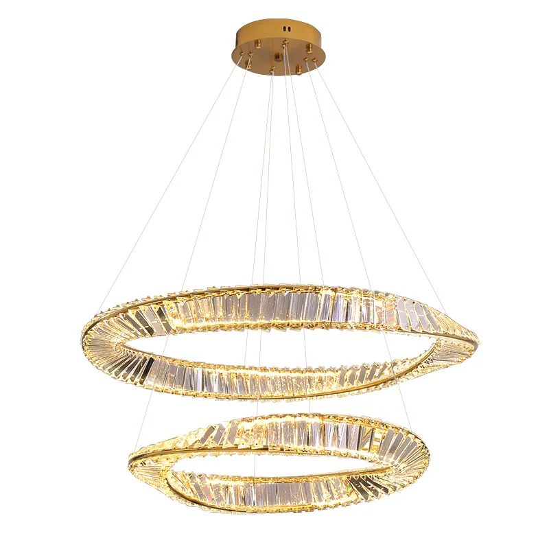 Dining Room Luxurious Crystal Chandelier Modern Living Room Bedroom Decorative Lights Creative Ring Lamps Indoor Lighting
Dining Room Luxurious Crystal Chandelier Modern Living Room Bedroom Decorative Lights Creative Ring Lamps Indoor Lighting