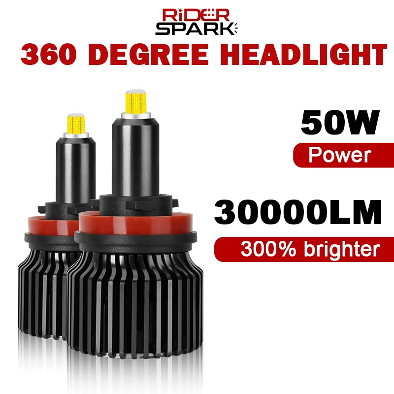 

3D 360 H7 LED Canbus Car Headlight Bulb H1 H7 H8 H9 H11 9005 9006 9012 HB3 HB4 HIR2 30000LM Turbo Aoto Fog Light 6000K 100W 12V