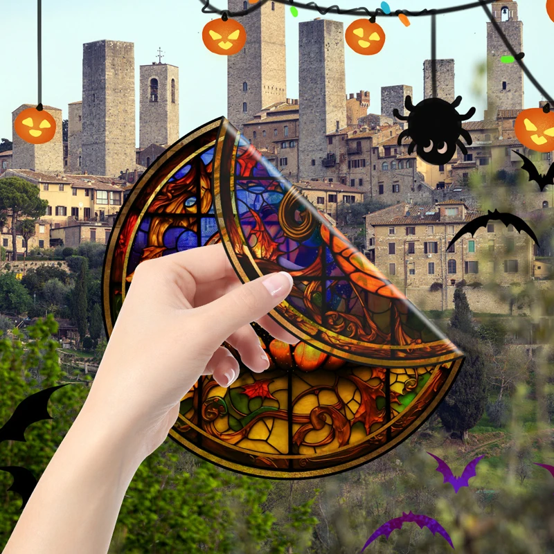 6pcs Halloween Color Stickers Pvc Window Glass Stickers Non Adhesive Decorative Film For Party Halloween Party Decoration
6pcs Halloween Color Stickers Pvc Window Glass Stickers Non Adhesive Decorative Film For Party Halloween Party Decoration