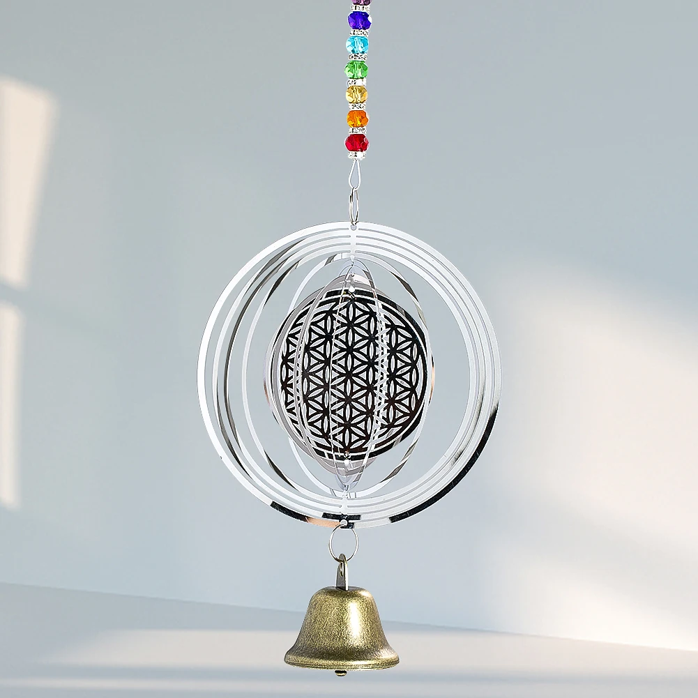 3D Kinetic Wind Spinner Chimes Rotate Wind Music Bells Catcher Feng Shui Chakra Mandala Yard Garden Hanging Decor Bird Deterrent
3D Kinetic Wind Spinner Chimes Rotate Wind Music Bells Catcher Feng Shui Chakra Mandala Yard Garden Hanging Decor Bird Deterrent