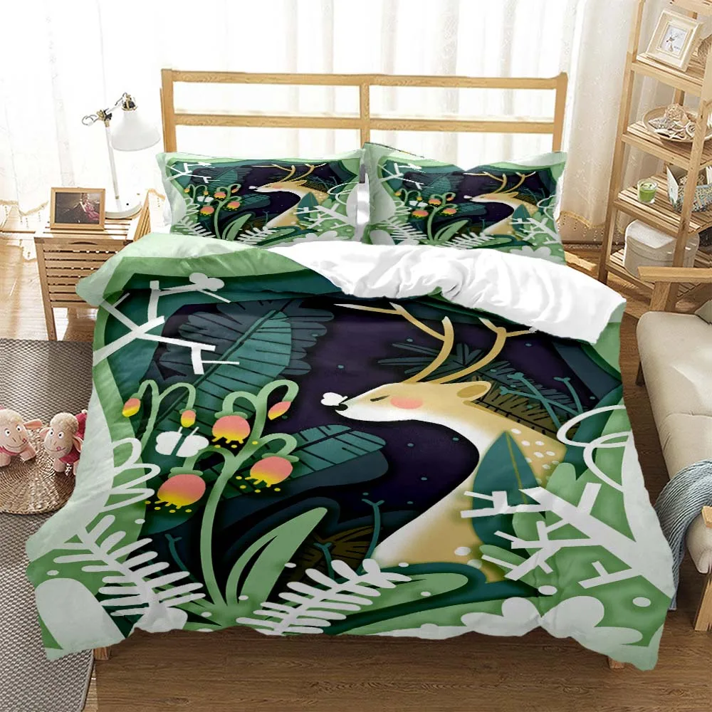 Forest Deer Digital Print Polyester Bedding Sets Child Kids Covers Boys Bed Linen Set for Teens bedding set
Forest Deer Digital Print Polyester Bedding Sets Child Kids Covers Boys Bed Linen Set for Teens bedding set