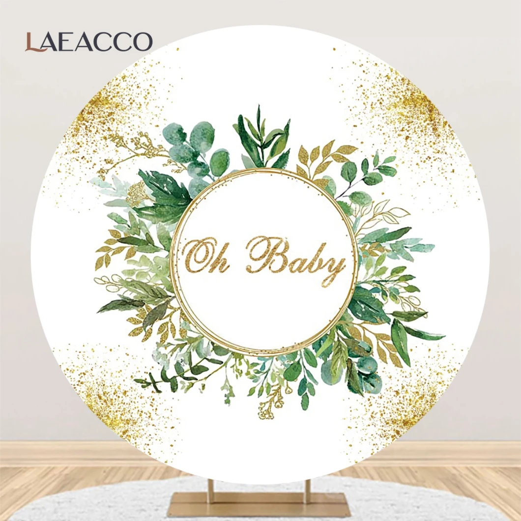 Laeacco Oh Baby Newborn Party Round Photography Background Golden Dots Green Plants Baby Shower Custom Portrait Circle Backdrop
Laeacco Oh Baby Newborn Party Round Photography Background Golden Dots Green Plants Baby Shower Custom Portrait Circle Backdrop