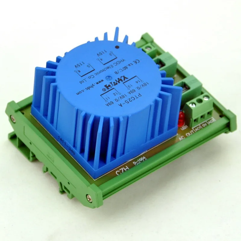 CZH P 230VAC, S 18VAC, 25VA DIN Rail Mount тороидальный модуль трансформатора мощности.
CZH P 230VAC, S 18VAC, 25VA DIN Rail Mount тороидальный модуль трансформатора мощности.