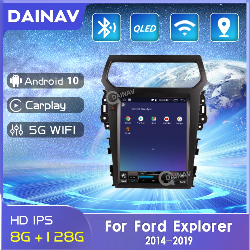 Android 10 8 + 128G для Ford Explorer 2011 2012-2014 2015-2019 Tesla Style Автомобильный мультимедийный радиоплеер GPS-навигация головное устройство
Android 10 8 + 128G для Ford Explorer 2011 2012-2014 2015-2019 Tesla Style Автомобильный мультимедийный радиоплеер GPS-навигация головное устройство