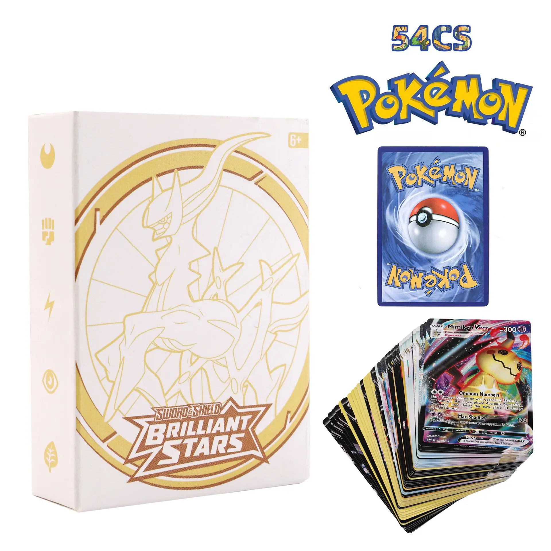 No Repeat 54 Pcs / Box English V VMAX VSTAR Pokemon Cards Sword and Shield Brilliant Stars Build and Battle Box
No Repeat 54 Pcs / Box English V VMAX VSTAR Pokemon Cards Sword and Shield Brilliant Stars Build and Battle Box