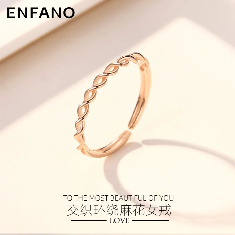 Enfano Minimalist Interwoven Twist Ring Fashion Simple Female Niche Design Ring Ornament
Enfano Minimalist Interwoven Twist Ring Fashion Simple Female Niche Design Ring Ornament