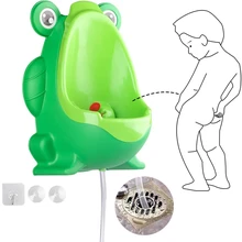 1pc Animal Cartoon Design Baby Boy Frog Potty Toilet Urinal Pee Trainer Wall-Mounted Toilet Pee Trainer For 0-6 Ages Children#DS