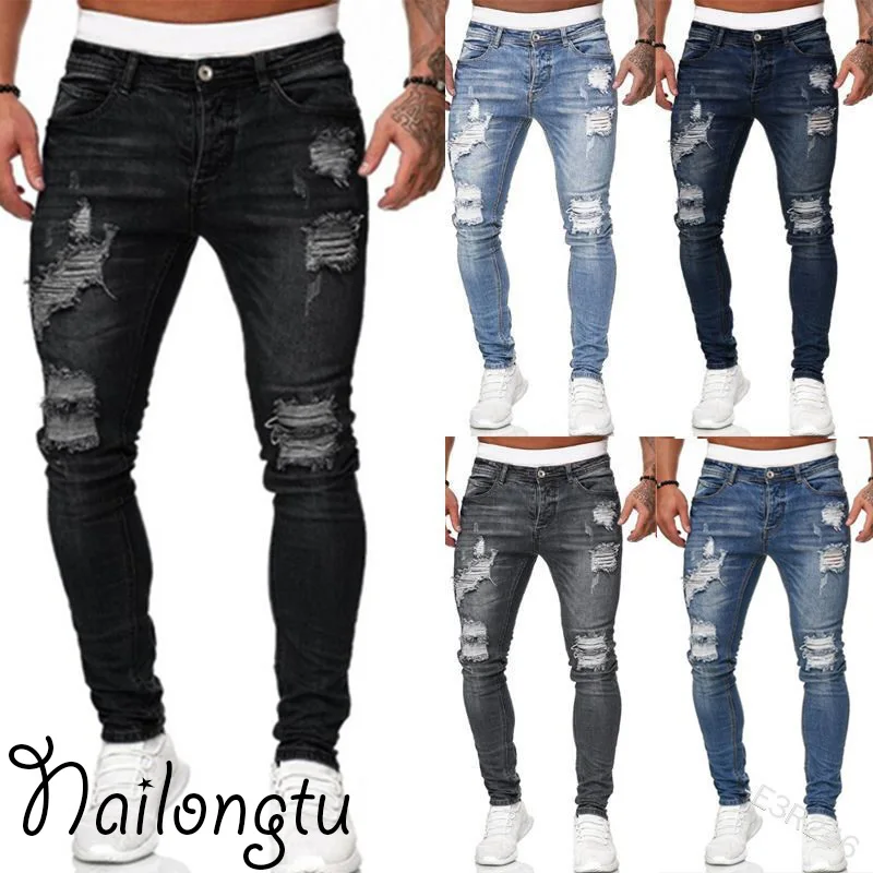Fashion Street Style Ripped Skinny Jeans Men Vintage wash Solid Denim Trouser Mens Casual Slim fit pencil denim Pants hot sale
Fashion Street Style Ripped Skinny Jeans Men Vintage wash Solid Denim Trouser Mens Casual Slim fit pencil denim Pants hot sale