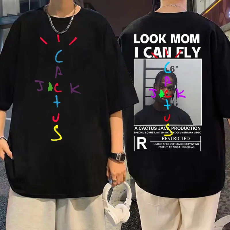 Cactus Jack Double Sided Print Tshirt LOOK MOM I CAN FLY Travis Scott T-shirt Tops Men Women Hip Hop Oversized Crewneck T Shirts
Cactus Jack Double Sided Print Tshirt LOOK MOM I CAN FLY Travis Scott T-shirt Tops Men Women Hip Hop Oversized Crewneck T Shirts