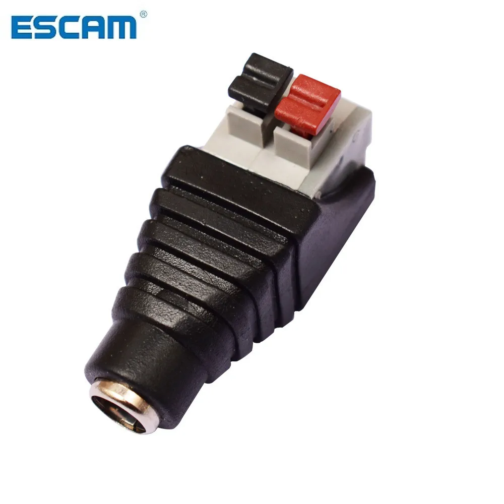 ESCAM 2.1*5.5mm DC Female Power Jack socket Adapter Plug Connector for CCTV CAMERA
ESCAM 2.1*5.5mm DC Female Power Jack socket Adapter Plug Connector for CCTV CAMERA