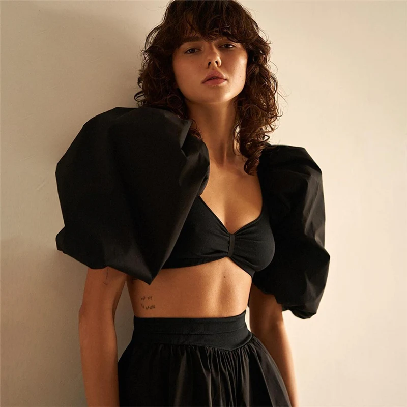 #Sisjuly\ins net red spice girl sexy V-neck bubble sleeve chic T-shirt women look thin and versatile outerwear top
#Sisjuly\ins net red spice girl sexy V-neck bubble sleeve chic T-shirt women look thin and versatile outerwear top