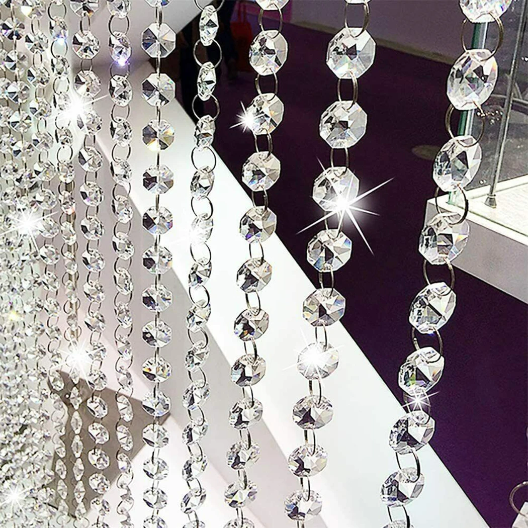 10 Meters/Pack Acrylic Crystal Beads Pendant Garland Chandelier Hanging Party Wedding Decoration Tables Centerpieces Curtain DIY
10 Meters/Pack Acrylic Crystal Beads Pendant Garland Chandelier Hanging Party Wedding Decoration Tables Centerpieces Curtain DIY