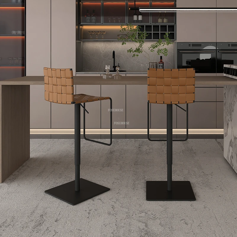 Дизайнерские минималистичные барные стулья, роскошные подъемные итальянские поворотные современные высокие стулья, кожаные подвесные коробочки, домашняя мебель
Дизайнерские минималистичные барные стулья, роскошные подъемные итальянские поворотные современные высокие стулья, кожаные подвесные коробочки, домашняя мебель