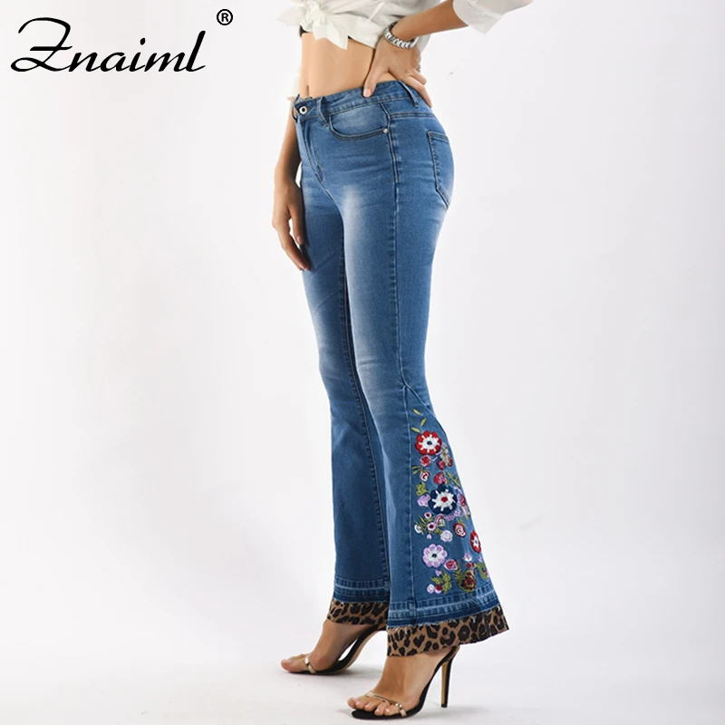 Znaiml Quality Embroidered Trousers Denim Bell Bottom Pants Ventilation Streetwear Wide Legged Women Cotton Elastic Jeans Female
Znaiml Quality Embroidered Trousers Denim Bell Bottom Pants Ventilation Streetwear Wide Legged Women Cotton Elastic Jeans Female