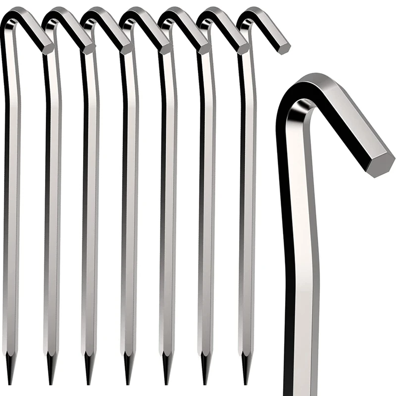 ELOS-Tent Pegs 8 PCS 18Cm Metal Heavy Duty Tent Hooks Aluminum Alloy Rust Free Camping Tent Ground Pegs
ELOS-Tent Pegs 8 PCS 18Cm Metal Heavy Duty Tent Hooks Aluminum Alloy Rust Free Camping Tent Ground Pegs