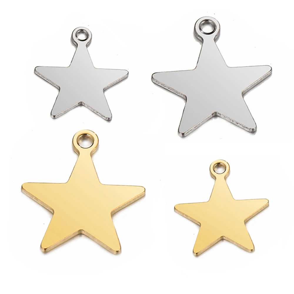 20-50pcs/lot Gold Color Stainless Steel Star Charms Pendant for Earrings Necklace Bracelet DIY Jewelry Making Components
20-50pcs/lot Gold Color Stainless Steel Star Charms Pendant for Earrings Necklace Bracelet DIY Jewelry Making Components