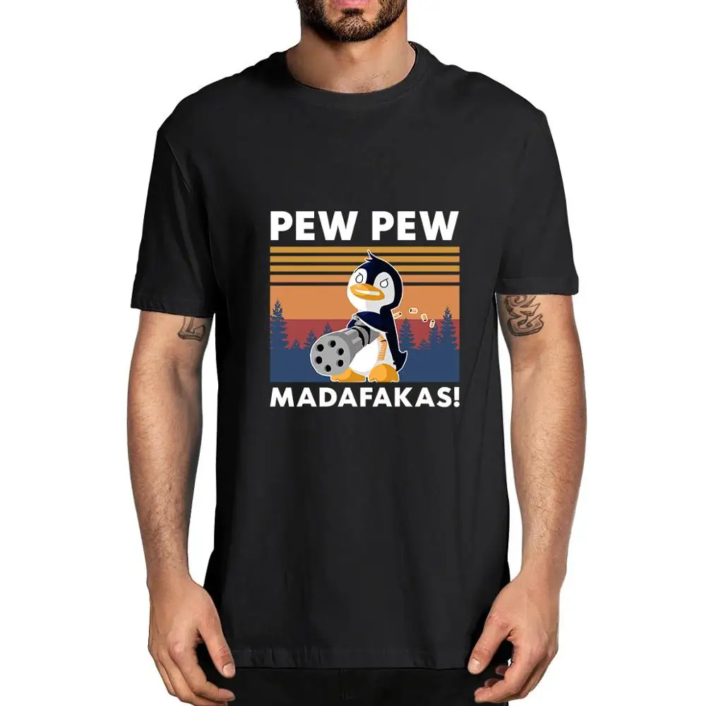 Penguins Pew Pew Madafakas Funny Penguins Gangster Meme T-Shirt Vintage Men Cotton Tee Top
Penguins Pew Pew Madafakas Funny Penguins Gangster Meme T-Shirt Vintage Men Cotton Tee Top