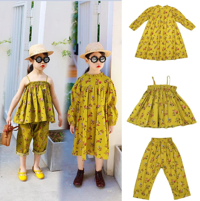 Girls Dress 2022 Spring And Summer New Retro Print Princess Dress Fashion Camisole Girl Suit Brand Clothing Children's Clothing
Girls Dress 2022 Spring And Summer New Retro Print Princess Dress Fashion Camisole Girl Suit Brand Clothing Children's Clothing