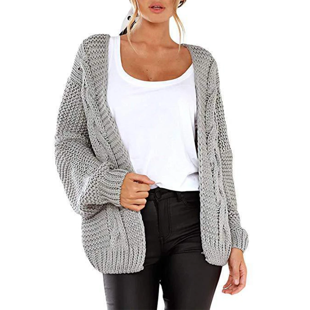 Womens Autumn Winter Long Sleeves Vintage Chunky Cable Preppy Knit Cardigan Open Front Sweater Plus Size Coat V Neck Sweater
Womens Autumn Winter Long Sleeves Vintage Chunky Cable Preppy Knit Cardigan Open Front Sweater Plus Size Coat V Neck Sweater