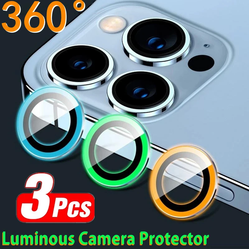 3Pcs Luminous Camera Lens Protector for IPhone 12 13 Pro Max 12Mini Glowing Camera Protectors for IPhone 11 Pro Max 13Mini Glass
3Pcs Luminous Camera Lens Protector for IPhone 12 13 Pro Max 12Mini Glowing Camera Protectors for IPhone 11 Pro Max 13Mini Glass