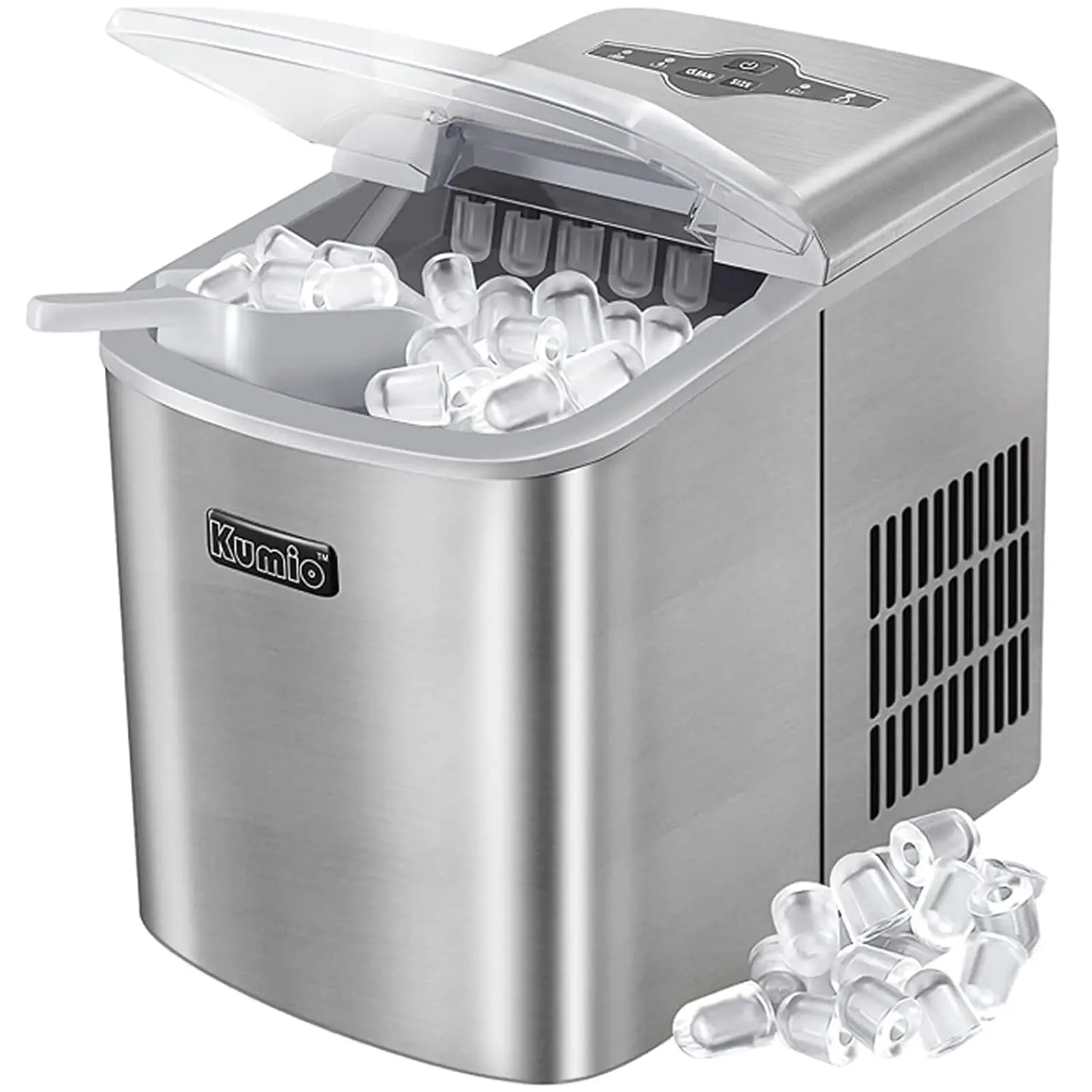 Stainless Steel Ice Makers Countertop, 33 Lbs in 24 Hrs, 10 Ice Ready in 6-8 Mins, Automatic Self-Cleaning, 2 Sizes of Ice for
Stainless Steel Ice Makers Countertop, 33 Lbs in 24 Hrs, 10 Ice Ready in 6-8 Mins, Automatic Self-Cleaning, 2 Sizes of Ice for