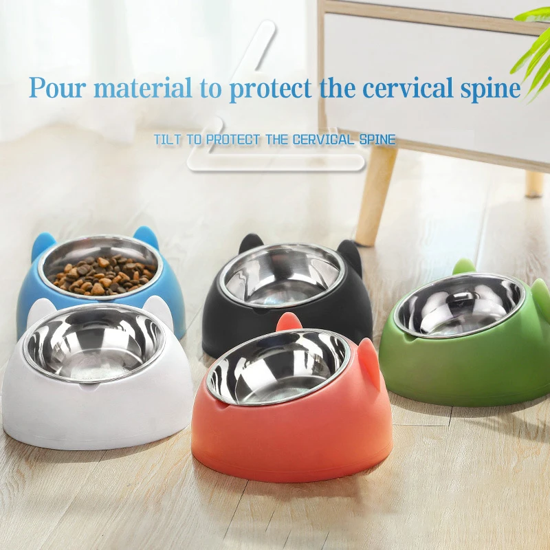 Cat Dog Bowl 15 Degrees Raised Tilt Safeguard Neck Pet Bowl Stainless Steel Non Slip Puppy Base Cat Food Drinking Water Feeder
Cat Dog Bowl 15 Degrees Raised Tilt Safeguard Neck Pet Bowl Stainless Steel Non Slip Puppy Base Cat Food Drinking Water Feeder
